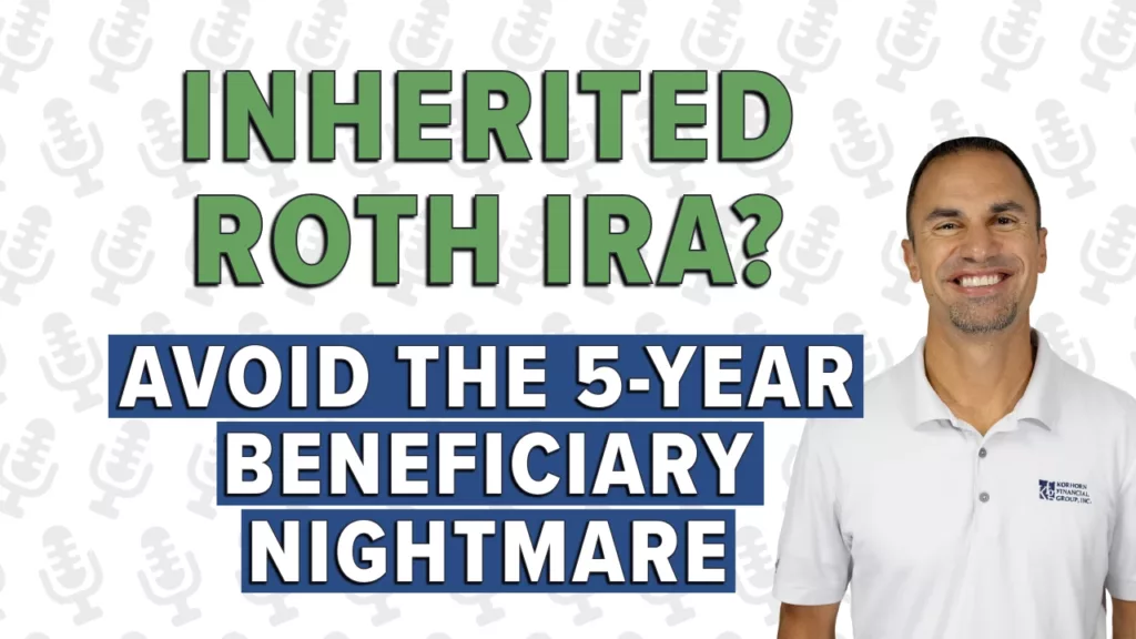 Wise Money show host Mike Bernard with the text " Inherited Roth IRA? Avoid the 5-year beneficiary nightmare"